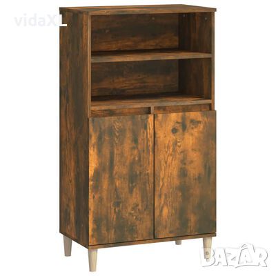 vidaXL Висок шкаф, опушен дъб, 60x36x110 см, инженерно дърво（SKU:821225