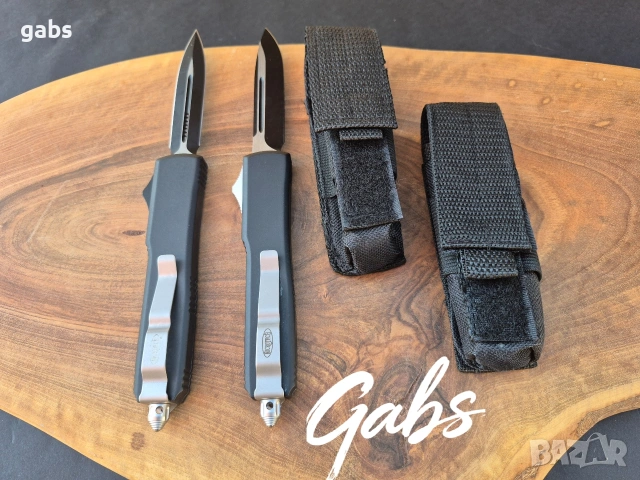 Автоматичен нож MICROTECH Ultratech,два модела,тъмно острие, снимка 7 - Ножове - 49241797