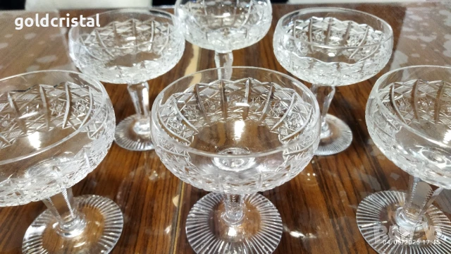 кристални чаши Бохемия , снимка 5 - Антикварни и старинни предмети - 50541244