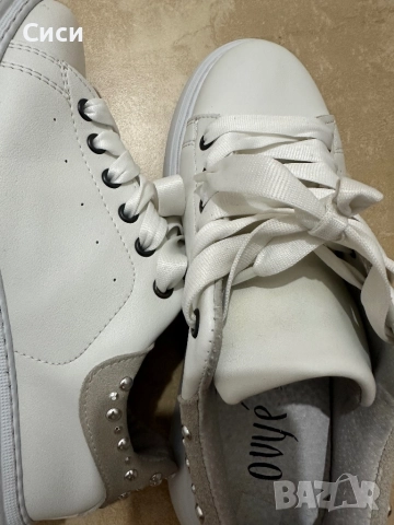 Естествена кожа бели 37, снимка 2 - Маратонки - 52991180