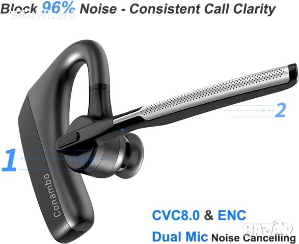 Conambo K18 Bluetooth слушалка / хендсфри  V5.1 шумопотискане с двоен микрофон НОВО, снимка 4 - Слушалки, hands-free - 45271693
