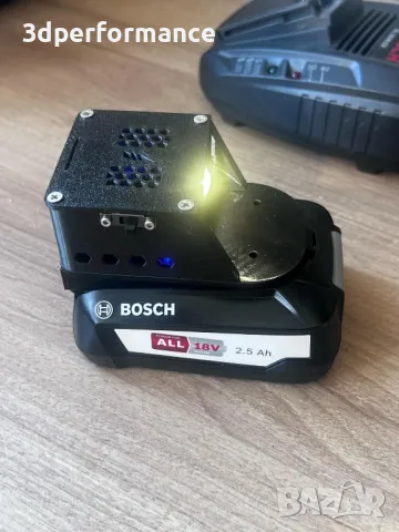 Пауър банк адаптер Bosch с LED фенер, снимка 2 - Винтоверти - 47804732