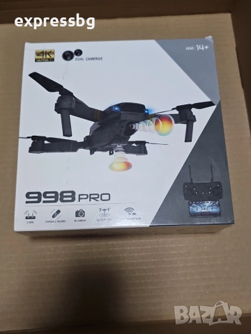 Дрон 998 PRO – 4K Dual Camera, сгъваем, Wi-Fi FPV