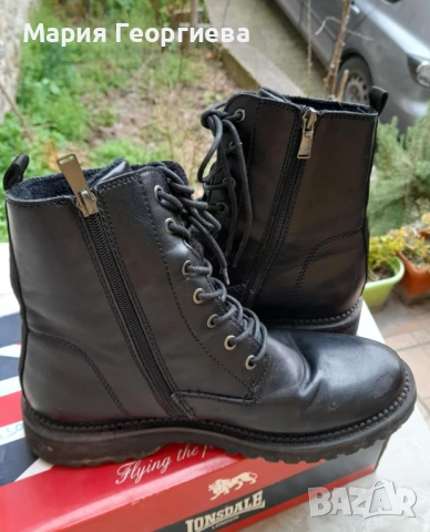 Боти Tom Tailor No39, Ботуши No37 Стелка 23.5, Ботуши сиви №40, снимка 3 - Дамски боти - 53930947