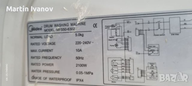 Midea MFS50-6302 НА ЧАСТИ, снимка 2 - Перални - 46137820