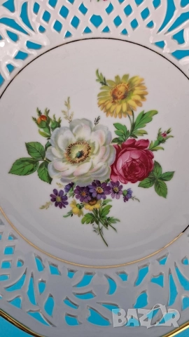 Ажурена фруктиера на столче - Schumann, Германия, снимка 5 - Декорация за дома - 52772426