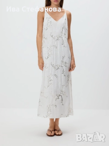 Нова елегантна дълга рокля дължина рокля вискоза  дискретни паети   , снимка 6 - Рокли - 50930824