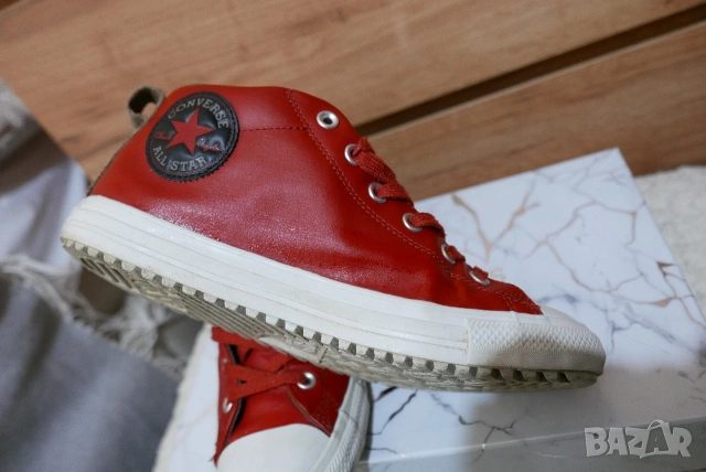 Кожени кецове Converse, снимка 5 - Кецове - 53756942