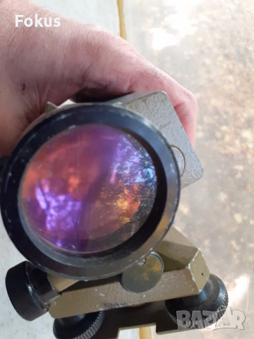 Стар военен уред бусола мерник нивелир, снимка 5 - Антикварни и старинни предмети - 53363763