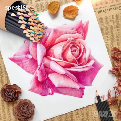 Цветни моливи 72 цвята – Меки, в тубус - КОД 4813, снимка 7 - Рисуване и оцветяване - 53498916