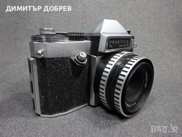 СТАР РЕТРО СОЦ ГДР DDR SLR ФОТОАПАРАТ PRAKTICA PL NOVA 1B + CARL ZEISS TESSAR 2.8/50 М42, снимка 5 - Фотоапарати - 53942831