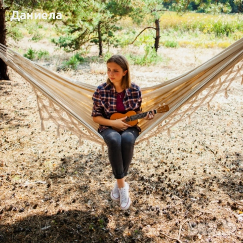 Хамак с ресни в Бохо стил - комфорт и елегантност, снимка 6 - Градински мебели, декорация  - 53890960