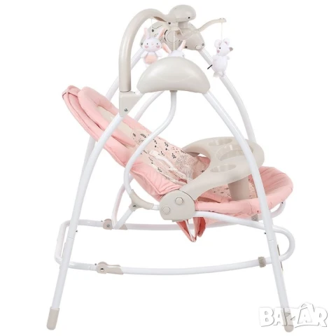 Бебешка люлка-шезлонг Kikka Boo Mia Stella Pink, снимка 3 - Детски люлки - 51256276