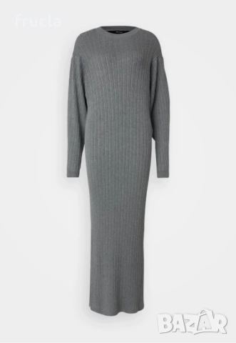 Плетена Дълга Роля Сиво , снимка 3 - Рокли - 52344330