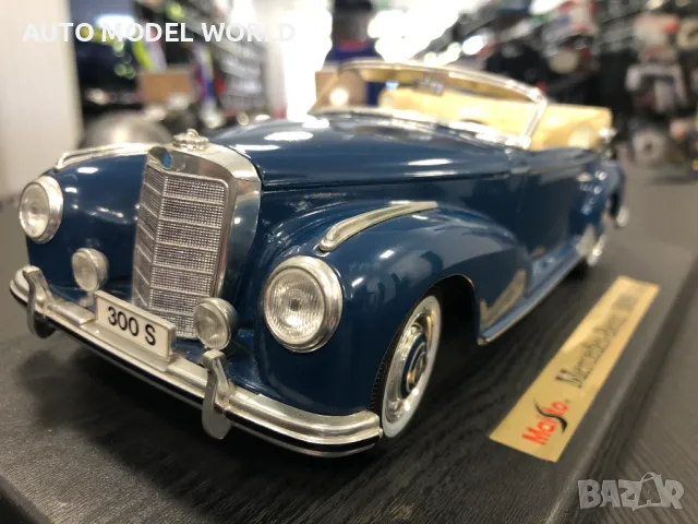 MAISTO метална колекционерска количка MERCEDES-BENZ 300S 1955 1:18, снимка 1 - Колекции - 46964824