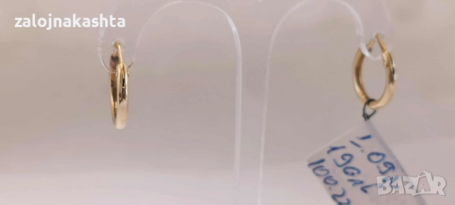 Руски Златни обеци-1,09гр/14кр, снимка 2 - Обеци - 52128676