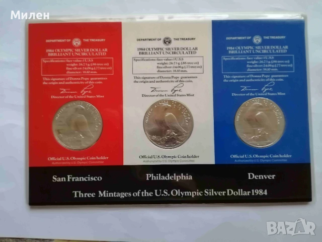 Олимпийски долар 1984 Сет, снимка 2 - Нумизматика и бонистика - 54117773