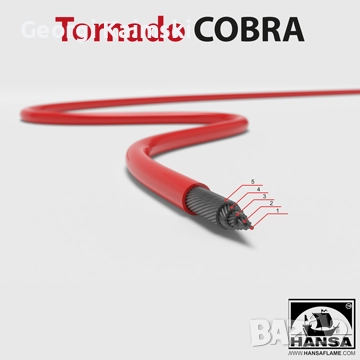 Ротационен комплект за почистване на комини TORNADO Cobra с дължина 10 метра - HANSA, снимка 2 - Коминочистачи - 52063978