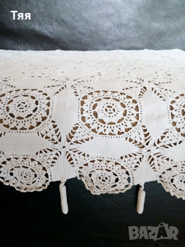 Плетена на една кука покривка за диван , снимка 4 - Покривки за легло - 51504787