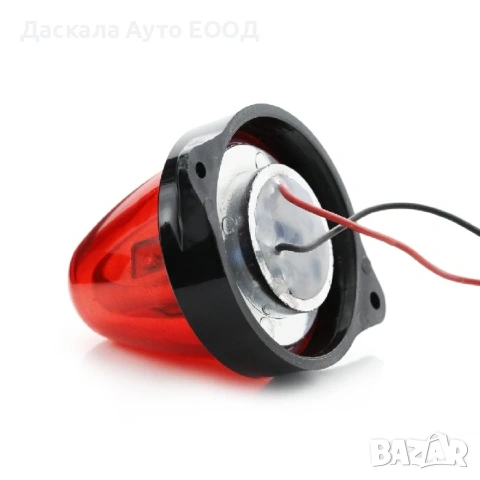 1бр. ЧЕРВЕН ЛЕД LED габарит с 12 SMD диода – въртяща светлина 24 волта, снимка 3 - Аксесоари и консумативи - 48860893