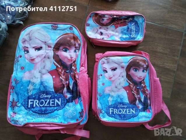 Ученически раници Барби Barbie Frozen Elsa+ несесер и малка чанта, снимка 1 - Раници - 46863410