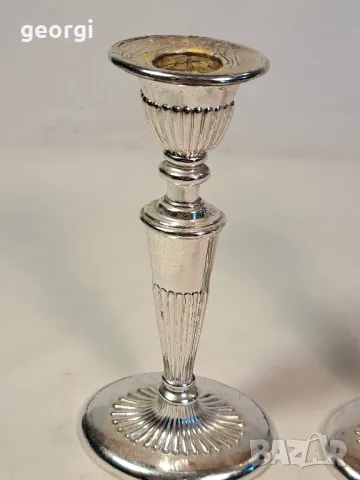 чифт метални свещници 7/5, снимка 2 - Декорация за дома - 49869424