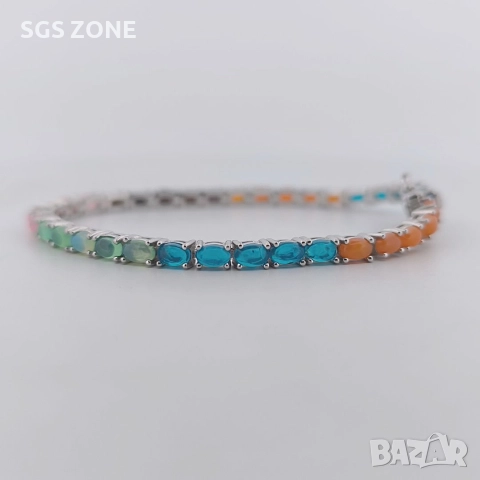 СРЕБЪРНА ГРИВНА С ОПАЛ, снимка 11 - Гривни - 52725496