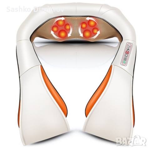 Шиацу 4D масажор за врат, гръб, плешки и рамене с функция затопляне, снимка 4 - Масажори - 45004607