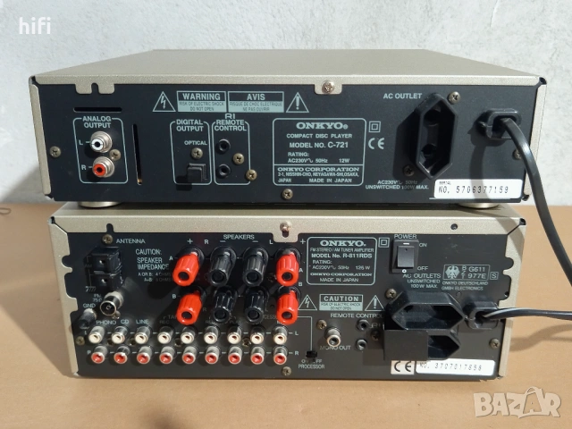 Аудиосистема от ресивър Onkyo R-811RDS и плейър C-721, снимка 3 - Аудиосистеми - 54082711