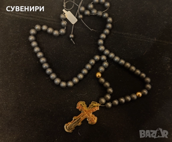 Мъжко колие с кръст от медицинска стомана 