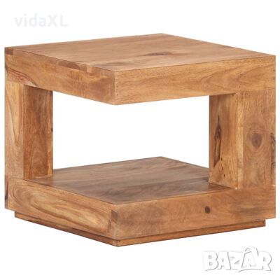 vidaXL Mаса за кафе, 45x45x40 см, акациева дървесина масив（SKU:320200, снимка 1