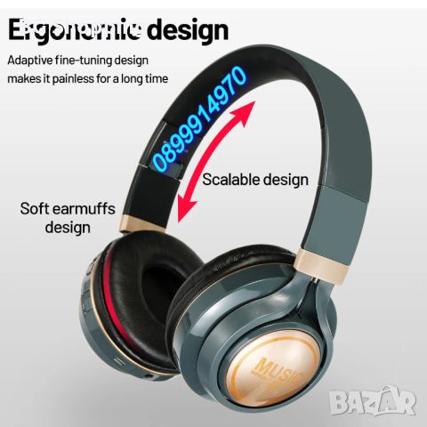 Светлинни безжични слушалки, снимка 3 - Bluetooth слушалки - 46772432