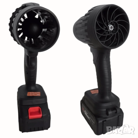 Мощна акумулаторна духалка 1500W с две батерии – Турбо пистолет за листа, прах, сняг и подсушаване, снимка 6 - Други инструменти - 52177766
