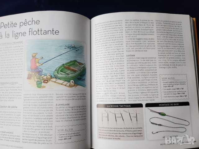 Риболов в морето (френска)- La Petit Larousse de la PECHE en mer, пълно ръководство, рисунки,схеми, снимка 4 - Енциклопедии, справочници - 52575773