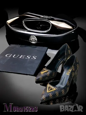 дамски обувки на ток и чанта guess , снимка 4 - Чанти - 46930399