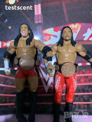 Екшън фигура WWE Jimmy Uso Джими Усо The Bloodline Battle Pack Mattel figure играчка, снимка 7 - Фигурки - 48933385