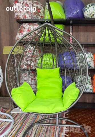 Градинска висяща люлка тип гнездо,яйце–Промоция!, снимка 6 - Градински мебели, декорация  - 52245682