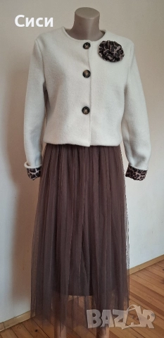 Дамско палтенце с леопардово цвете, снимка 5 - Якета - 52759324