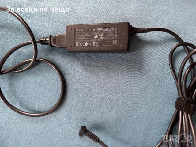 Оригинално зарядно за лаптоп HP 19.5V 2.31A Синя букса , зарядно hp, снимка 5 - Кабели и адаптери - 42826658