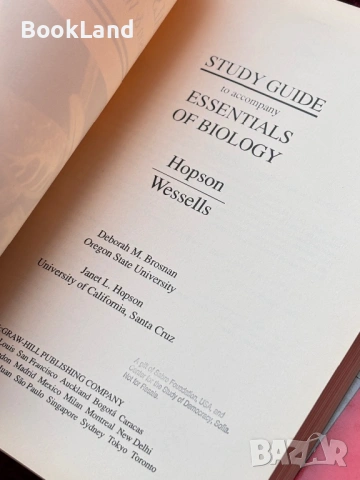Study guide to accompany essentials of biology | Hopson & Wessels , снимка 5 - Художествена литература - 53948114