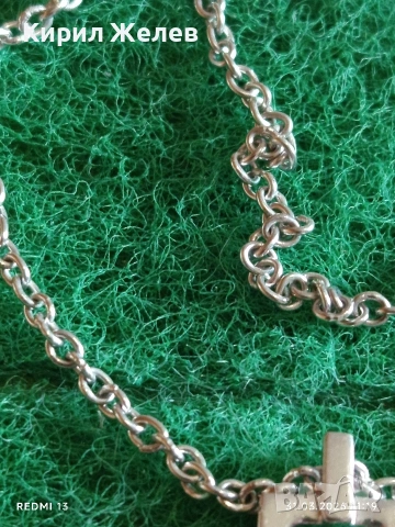 Дизайнерско сребърно колие на марката Misaki с  перли дизайн характерен за Брутализма 23383, снимка 4 - Колиета, медальони, синджири - 54037201