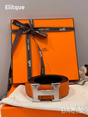 колани от естествена кожа в кутия hermes 