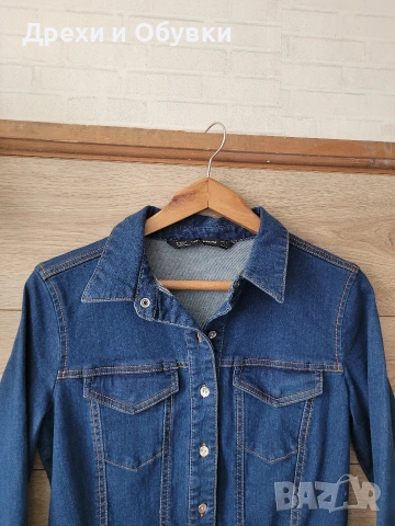 Дънкова рокля тип риза ZARA , снимка 7 - Рокли - 54096017