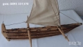 Морска декорация: стойка за бутилка, лодка стар кръстоносен кораб яхта платна макет дърво, снимка 15
