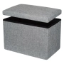 1174701 Мултифункционална сива табуретка със съхранение 45x30x30 см, Сгъваем дизайн, снимка 1