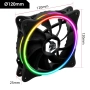 2 бр. RGB вентилатори за компютърна кутия, 120 мм, снимка 6