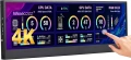14-инчов 4K UHD IPS 3840 x 1100 сензорен монитор с разтеглен панел за Windows, снимка 1