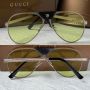 Gucci 2024 мъжки слънчеви очила авиатор с кожа 5 цвята, снимка 1