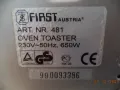 Фурна - тоастер FIRST AUSTRIA 650 W, снимка 8