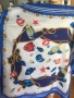 Копринен шал с морски десен, снимка 1